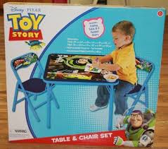 Disney Toy Story Table Chair Set By Disney 44 99 Double Safety Lock Mechanism Comes W Table And 2 Chairs Disn Metal Chairs Disney Toys Table And Chairs