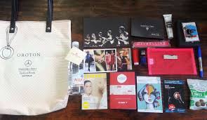Pin By Heather Barefoot On Goodie Bag Ideas Swag Bag Goodie Bags Mercedes Benz Fashion Week