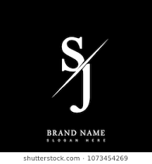 Black And White Logo Brand Name Initial Logo Letter Sj For Company Name Black And White Color And Slash Design Vector Logotype For Business And Co Sj Logo Initials Logo Letters S Logo Design