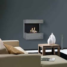 Bio Flame Nova Betonlook Grau Moderner Wandkamin Garvens Elektrokamine Und Ethanol Kamine Haus Deko Kamin Zuhause
