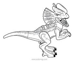 As a pirate, emmet wears a round hat and carries a sword. Lego Jurassic World Dinosaur Dilophosaurus Coloring Pages Xcolorings Com