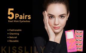 Amazon.com: Kisslily Paquete de 5 pares de pestañas postizas de visón real  3D de 0.78 pulgadas, paquete múltiple de extensiones de pestañas postizas  hechas a mano, reutilizables, cruzadas, dramáticas y gruesas :