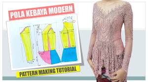 Kalau kamu tertarik dengan kebaya pola modern ini, cek deh di shopee haraga dan stock barangnya. Pecah Pola Kebaya Modern Pesta Pattern Making Tutorial Youtube