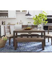The rectangle dining table features a trestle style base, perfecting the rustic, farmhouse style. Furniture Avondale 6 Pc Dining Room Set Created For Macy S 60 Dining Table 4 Side Chairs Bench Reviews Furniture Macy S