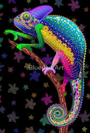 Chameleon Fantasy Rainbow Colors By Bluedarkart Rainbow Colors Rainbow Serpent Marker Art
