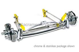 Chrome hot rod front shocks. Sacramento Vintage Ford