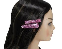 Magenta Pink With Sparkle Glitter Inclusions Resin Hair Clip for Women  Handmade Epoxy Resin Alligator Clip Hair Accessories Cute Hair Slide