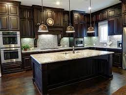 We have wood floors in our kitchen. Black Kitchen Cabinets Wood Floor