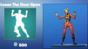 This character was released at fortnite battle royale on. Fortnite Leave The Door Open Emote Available Only For 500 V Bucks Firstsportz