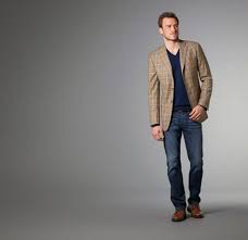 Mens chaps ralph lauren camel hair sport coat (size 42r) navy herringbone f6087. Sport Jacket Paired With Lightweight V Neck Sweater And Ag Jeans For A Stylish Casual Look Well Dressed Men Luxury Mens Clothing Mens Outfits