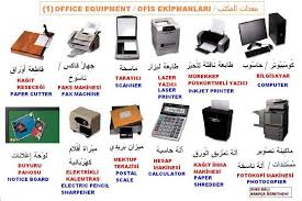 Learn Arabic Middle Eastern Vocabulary The Office Equipments Learning Arabic Learning English Is Fun Vocabulary