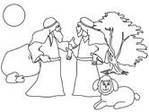 It shows him looking up to see the stars as mentioned in god's promise. Abraham Coloring Pages
