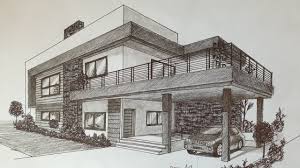 What makes these modern house designs so special and different from others? Modern House In 2 Point Perspective Drawing Tutorial For Beginners Youtube