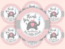 They can also be printed on regular computer paper. Elephant Baby Shower Favor Thank You Tags For Girls Chevron Etsy Elephant Baby Shower Decorations Elephant Baby Shower Favors Baby Shower Thank You