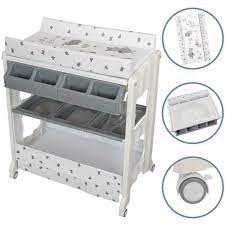 Details zu roba bade wickel kombination wickeltisch baby badewanne. Isa Bade Wickelkombination Rollbar My Little Farm Grey Ib Style