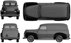 1951 chevy panel van blueprints chevrolet vintage chevy trucks