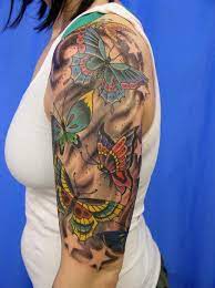 Tattoos Flowers And Butterfly Tattoo Half Sleeve Tattoos For Women Half Sleeve Tattoos Color Half Sleeve Tattoo Half Sleeve Tattoos Designs