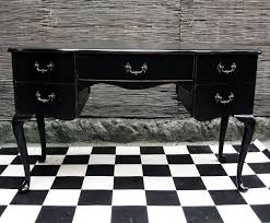 Vintage Queen Anne Dresser In Black Refurbished Furniture Queen Anne Furniture Painted Bedroom Furniture