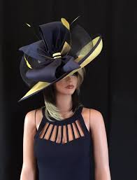 2017 Collection Yellow Wide Brim Hat 2017 Collection Fashion Hat Kentucky Derby Hat Royal Ascot Hat Couture Hat Breeders Cup Hat Couture Hats Hat Fashion Ascot Hats
