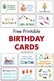 You can even print them out and mail them, too! Free Printable Birthday Cards Rose Clearfield