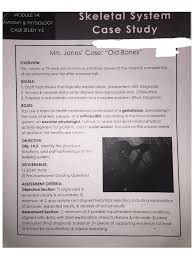 Skeletal System Case Study Pdf