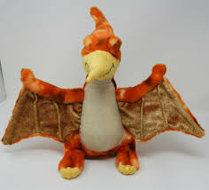 Aurora Pterodactyl Dinosaur Orange Bird Plush 13 Soft Toy Stuffed Animal Brown Aurora Pet Toys Plush Stuffed Animals Soft Toy
