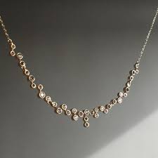 Scattered Diamond Section Necklace By Nicole Landaw 14k Diamonds Nicolelandawjewelry Finejewelry Jewellery Diamond Jewelry Necklace Diamond Jewelry Sets