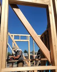 Walls being put up in the tiny office from a couple weeks ago. Trying to  stay cool and protected in this heat! #eurekatinyhomes #tinyhomebuilders  #tinyhome #tinyhouse #tinyhoffice #framing #exterior #design #wood #work #