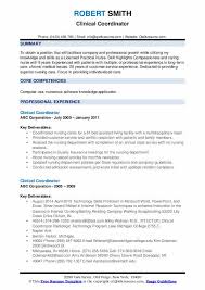 Clinical Coordinator Resume Samples Qwikresume