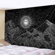 With vertycalia collection alchymia creates large and impressive art walls where different sensitives blend to give rise to something new, ranging from classic subject to abstract and eclectical taste, till the always fascinating floral décor. Black And White Moon Mandala Tapestry Bohemian Decoration Wall Hanging Bedroom Psychedelic Scene Starlight Art Home Decoration Tapestry Aliexpress