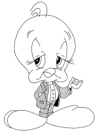 The spruce / miguel co these thanksgiving coloring pages can be printed off in minutes, making them a quick activ. Gangster Tweety Bird Coloring Pages Coloring Home