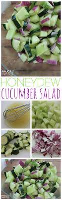 Honeydew Cucumber Salad With Homemade Dressing Recipe Healthy Recipes Healthy Picnic Foods