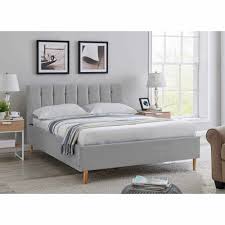 Vous aurez l'embarras du choix ! Lit Double Capitonne En Tissu Velours Gris Valentine 140x190 Cm