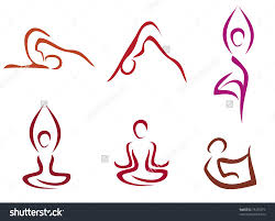Yoga Poses Symbols Set Simple Lines Stock Vector 75475975 Yoga Drawing Yoga Symbols Yoga Tattoos