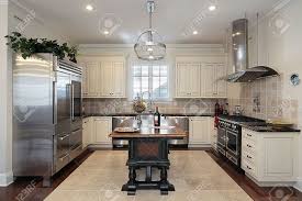 cream colored cabinetry stock photo