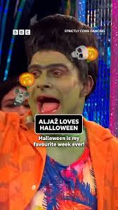 Name someone who loves Halloween more than Aljaž 😂 #Strictly #Halloween  #StrictlyComeDancing
