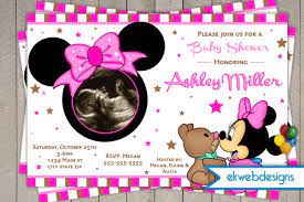 Baby Minnie Mouse Baby Shower Invitations