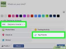 Click who are you with? How To Tag People On Facebook 8 Steps With Pictures Wikihow