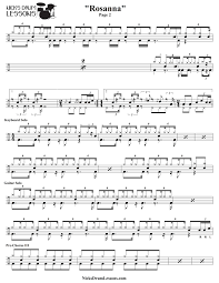 Download for free in pdf / midi format, or print directly from our site. Rosanna Toto Drum Sheet Music Nick S Drum Lessons