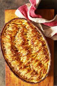 Cheesy Hasselback Potato Gratin Recipe Recipe Recipes Potato Gratin Food