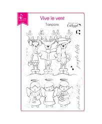 Rubber and clear stamps both work well. Clear Stamp Scrapbooking Card Making Reindeer Christmas Jingle Bells