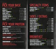 Chronic tacos burrito fried fish. Chronic Tacos Sugarhouse Menu Slc Menu