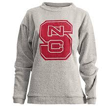 Press Box Nc State Oatmeal Comfy Terry Sweatshirt