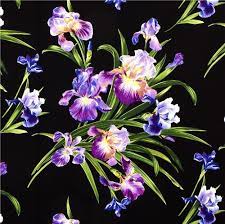 Michael Miller Fabric With Big Iris Flower Michael Miller Fabric Iris Flowers Michael Miller
