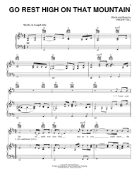 Go Rest High On That Mountain Digital Sheet Music Sheet Music Piano Sheet Music