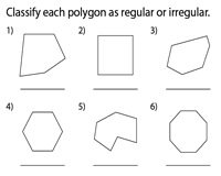 types of polygons worksheets classify and name the polygons