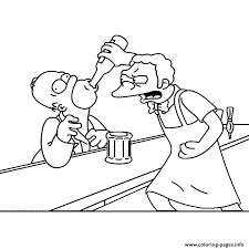 Print Moe Szyslak Simpson Coloring Pages Animation Drawing Sketches Kids Printable Coloring Pages Coloring Pages