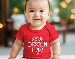 Christmas Baby Bodysuit Mockup