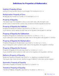 Properties Worksheets Properties Of Mathematics Worksheets