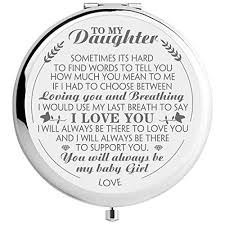 A simple card, sweet treats, beauty and style accessories, and tech devices are all thoughtful presents that she'll love and appreciate as she celebrates with her fellow graduates. Ueerdand Daughter Gifts From Mom And Dad Unique Birthday Gift Ideas For Daughter Graduation Gifts For Her Sentimental Present For Women Girls Silver Purse Pocket Makeup Compact Mirror Buy Online In Botswana